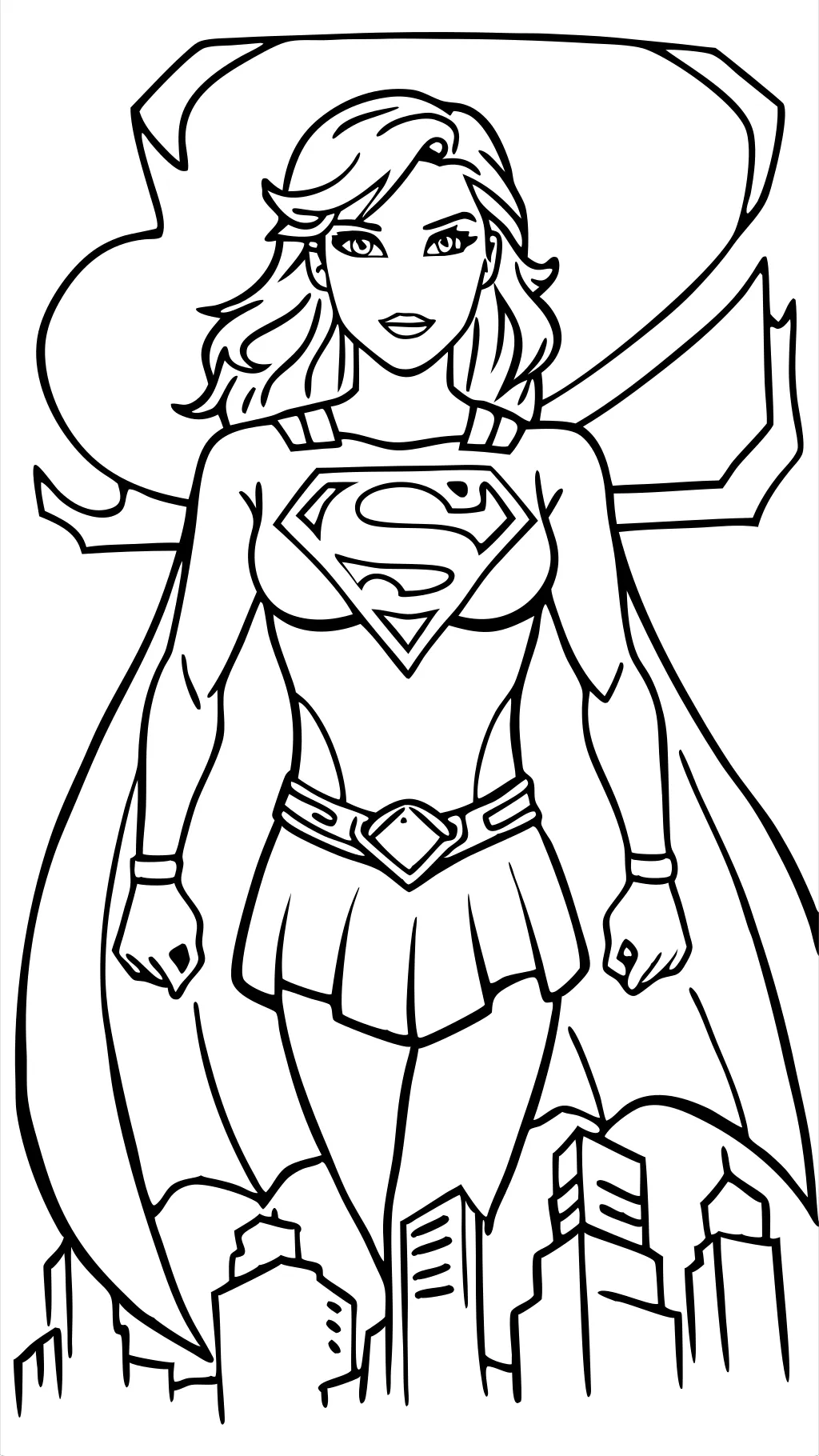 coloring pages of supergirl